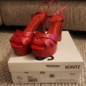 SCHUTZ Keefa Platform Sandal In Red Lyst Size 7.5